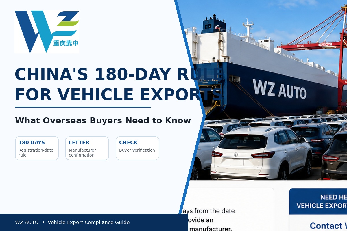 China 180-day vehicle export rule guide for overseas buyers