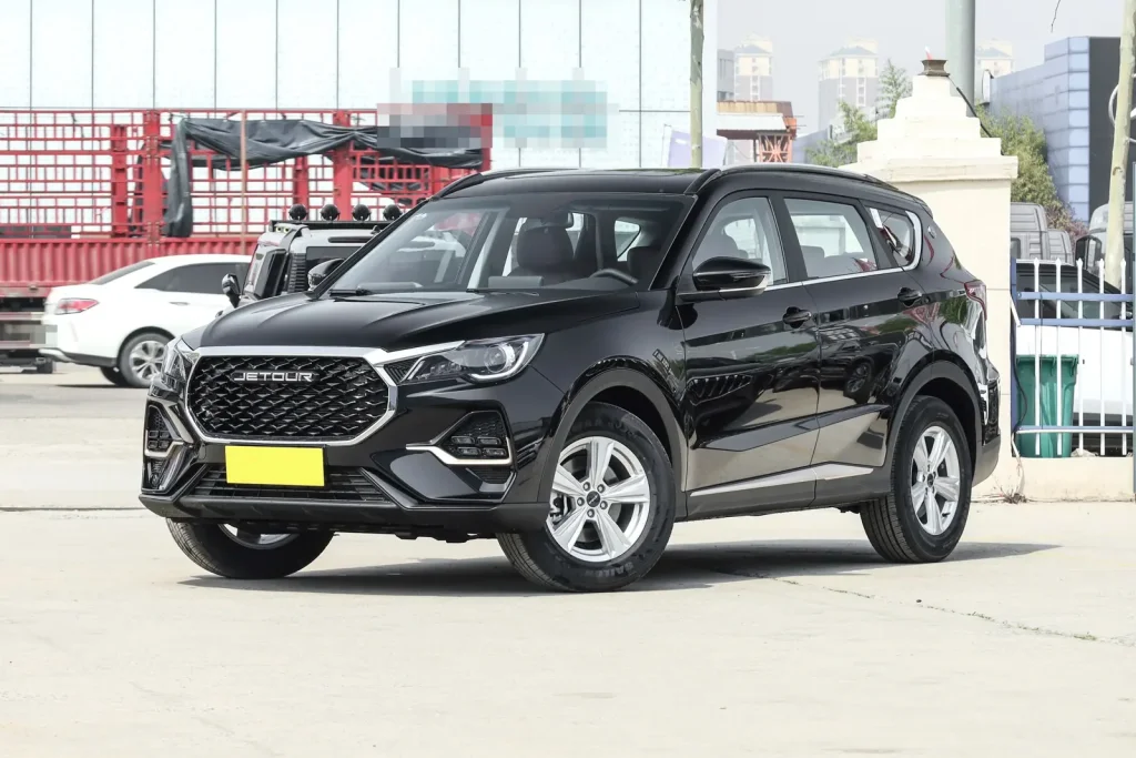 2025 JETOUR X70 black SUV front three quarter left
