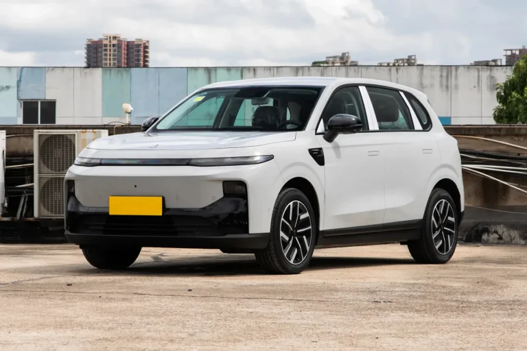 White Leapmotor B10 front three-quarter view outdoors